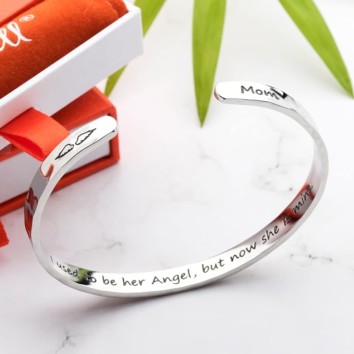 Carviell Bracelet - Gifts for Women – Inspirational, Friendship, Love, Mom, Daughter, Sister, Christian, Graduation, Memorial & Wedding Gifts – 100+ Phrases – Stainless Steel, Gift-Ready