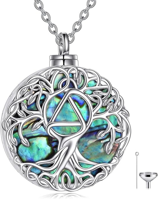 YFN Tree of Life Necklace Sterling Silver Celtic Knot Tree Pendant Jewelry Gifts for Women Men