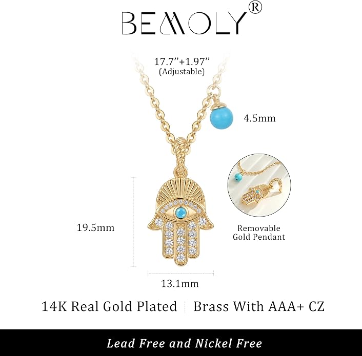 Fashion Dainty Necklace for Women - 14K Gold Plated Detachable Pendant with Cubic Zirconia Accent, Hypoallergenic Layering Jewelry for Women, Trendy Storm Charm Necklace for Daily Wear & Gifting
