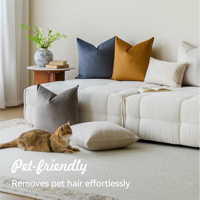 a moment Waterproof Throw Pillow Covers Set of 4,24x24 Inch Outdoor Stain Resistant Pet Friendly Pillowcases Cushion Covers for Patio Sofa and Living Room,Forest's Whimsy