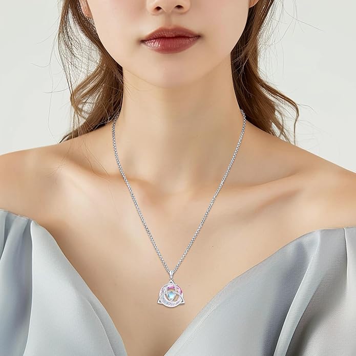 Pentagram/Celtic Knot/Witches Knot/Santa Muerte/Triple Moon Goddess/Baphomet/Hecate Necklace Sterling Silver Magic Wiccan Amulet Pagan Jewelry for Women Men