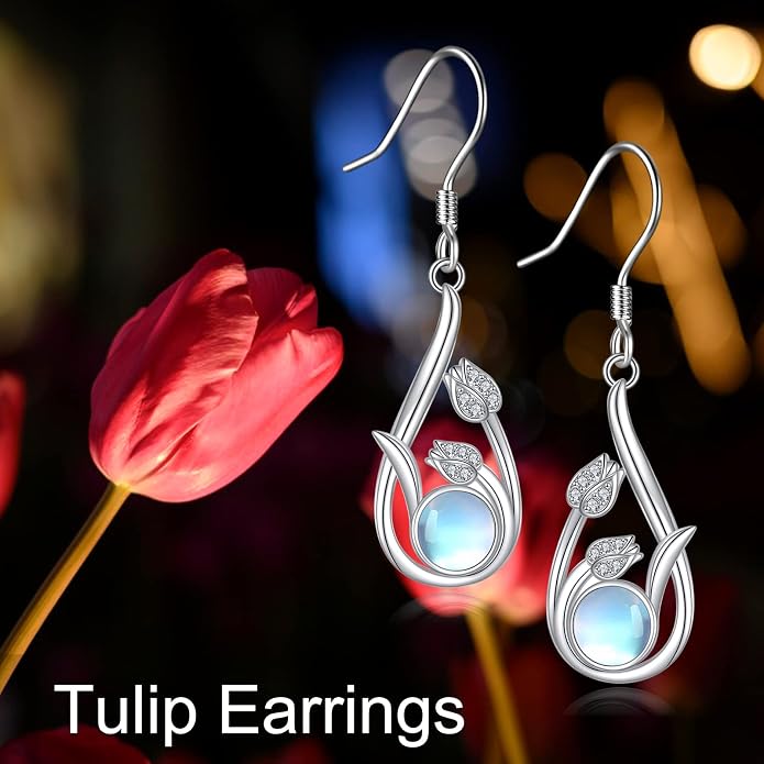 Silver Earrings for Women Sterling Silver Filigree Earrings Teardrop Dangle Drop Filigree Jewelry Gift for Women Mother Mom