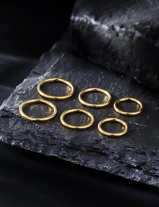 20G 18G 16G 14G 12G 10G 8G 6G 4G 2G Nose Rings Hoops 316l Surgical Steel Clicker Septum Lip Ring Tragus Helix Daith Rook Conch Snug Cartilage Lobe Earrings Hoop Piercing Jewelry For Women Men