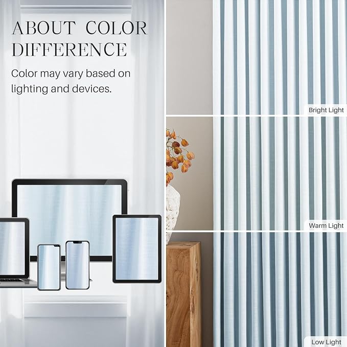 AUSSPVOCT Pinch Pleated Curtains 100% Blackout Linen Curtains 84 Inches Long for Bedroom Living Room, Blue Memory Trained Thermal Insulated Room Darkening Window Drapes with Hooks 2 Panels 40" Wx84 L