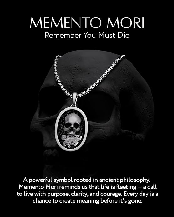 RTZN® Pendant Necklace for Men – Premium Stainless Steel Silver Pendant Necklace with 22" Chain – Waterproof & Non-Tarnish Small Pendants for Men – Bold Symbols of Strength & Legacy