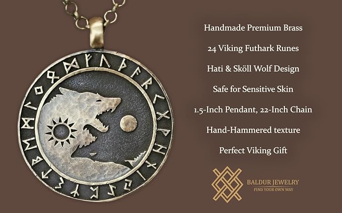 Yin Yang Necklace For Men Ancient Looking High Quality Pendant Jewelry - Yin Yang Gifts - Viking Jewelry for Men