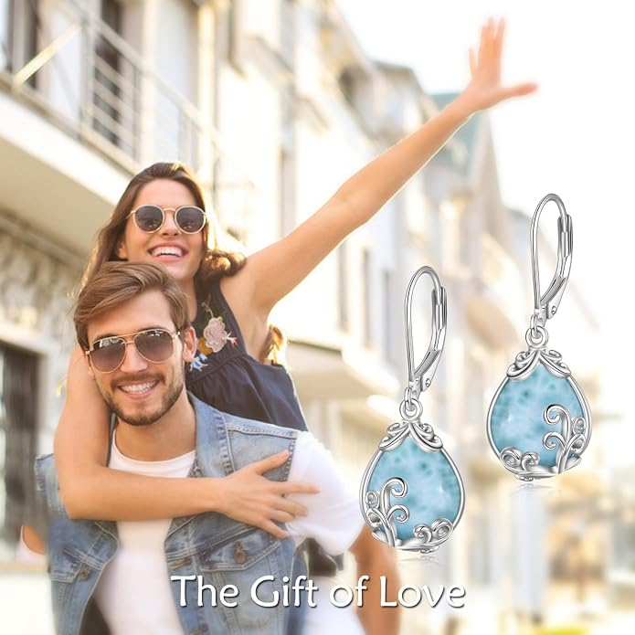 Celtic Filigree Earrings for Women Gemstone Jewelry Gifts
