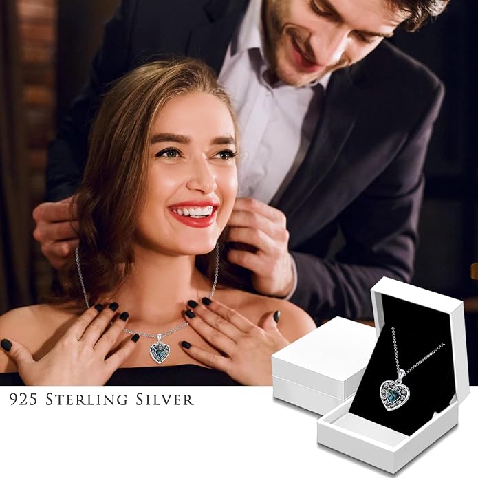 Dorunmo Personalized Locket Necklace 925 Sterling Silver that Holds Pictures Butterfly Birthstone Photo Heart Locket Custom Jewelry Congratulations New Beginnings New Job Gifts for Women