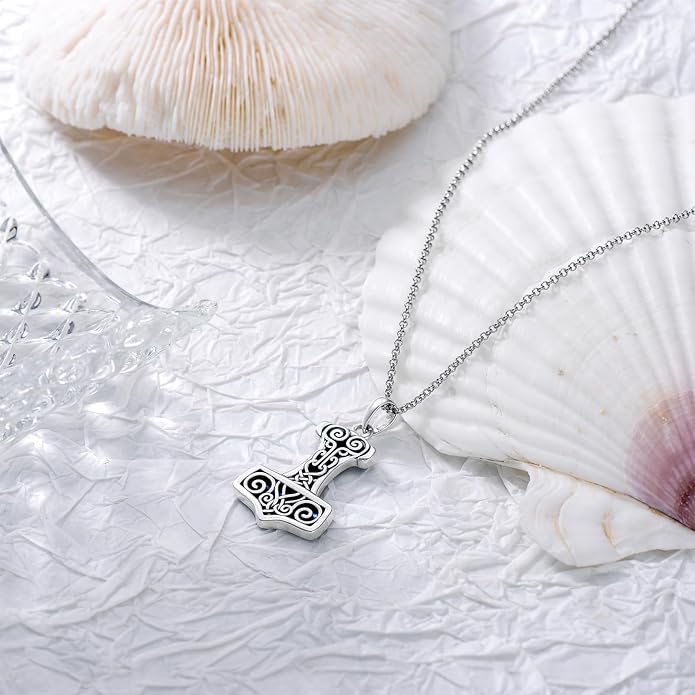 ROMANTICWORK Clover/AA/Ankh/Sun/Compass Necklace Sterling Silver Moss Agate Turquoise Butterfly/Dragonfly/Bee Pendant Jewellery Christmas Birthday Gifts for Women