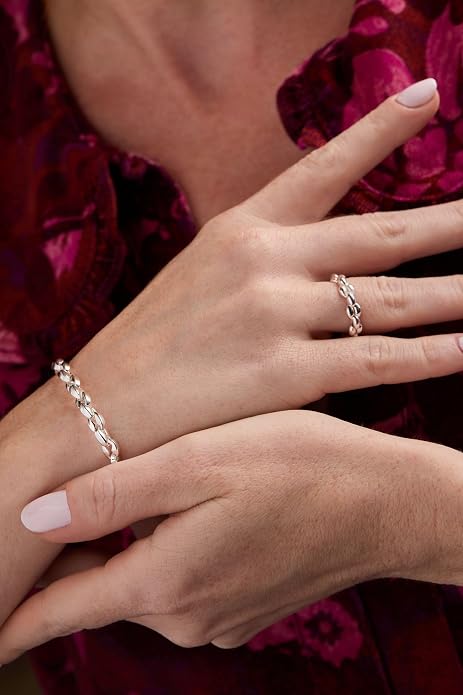 Alex and Ani Puffy Chain Bracelet, Shiny Silver