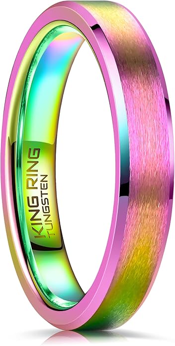 King Ring Tungsten 4/6/8/10mm Rings – Super Polished Matt Finish Tungsten Rings – Designed in USA