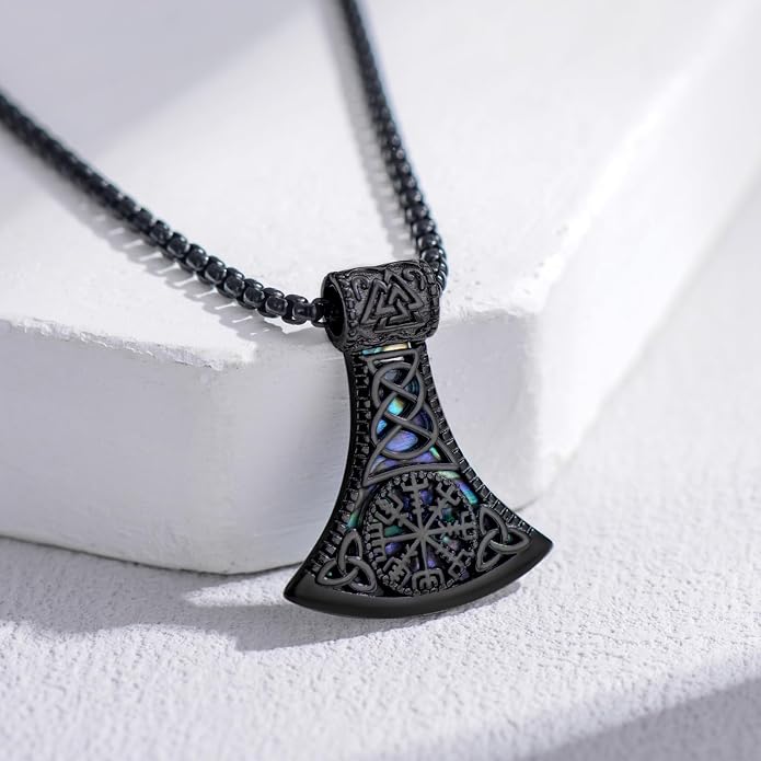 Viking Necklace for Men 925 Sterling Silver Viking Norse Pagan Jewelry Gifts for Women