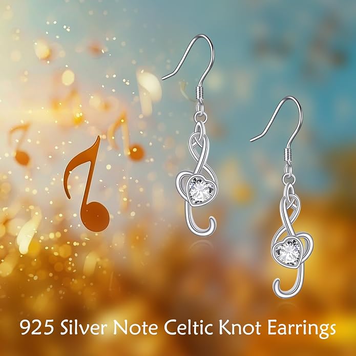 AOBOCO Abalone Shell Earrings for Women 925 Sterling Silver Airplane Celtic Knot Dangle Leverback Earrings Jewelry Mothers Day Birthday Gifts for Mom Friends