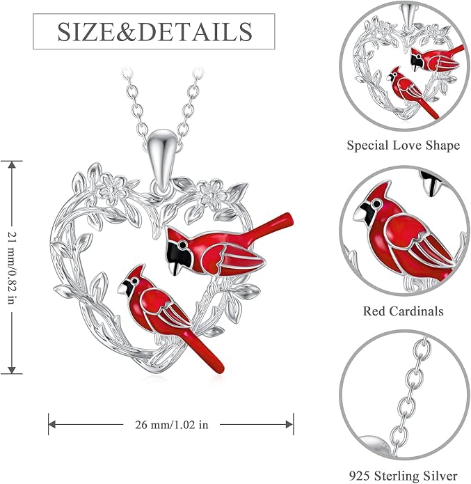 Cross Necklace for Women 925 Sterling Silver I Love You Necklace Religious Jewelry with Gift Box for Mother Daughter