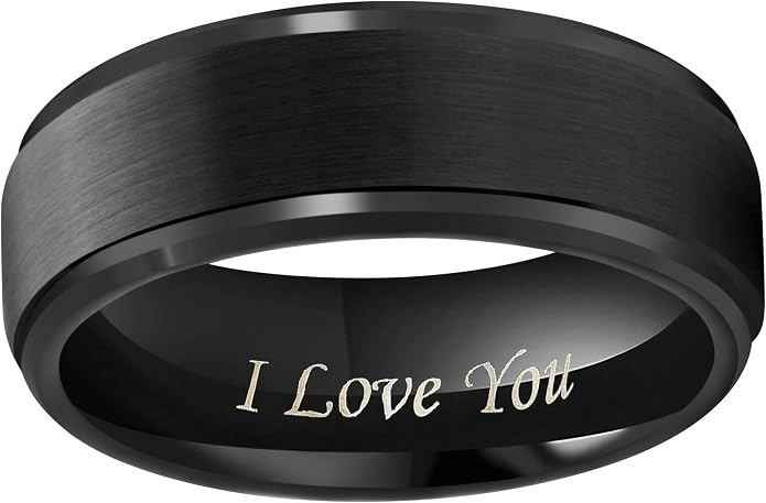 CROWNAL 6mm 8mm 10mm Tungsten Wedding Band Ring Men Women Polished Beveled Edge Matte Brushed Finish Center Silver/Rose Gold Tone Comfort Fit Size 5 to 17