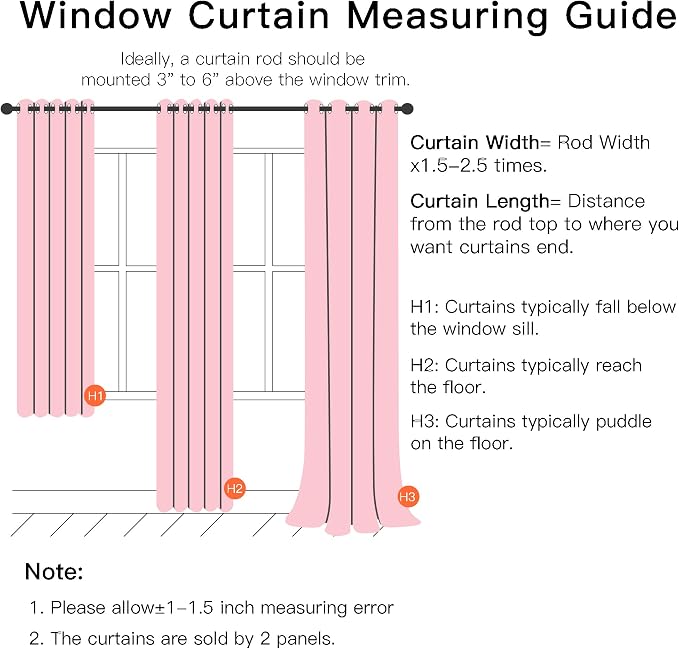 XiDi Pink Curtains for Girls Bedroom Double Layer Blackout Curtains Grommets Top Star Cutout Small Window Drapes with Sheer for Living Room Kids Nursery 2 Panels 42x63 Inch Length