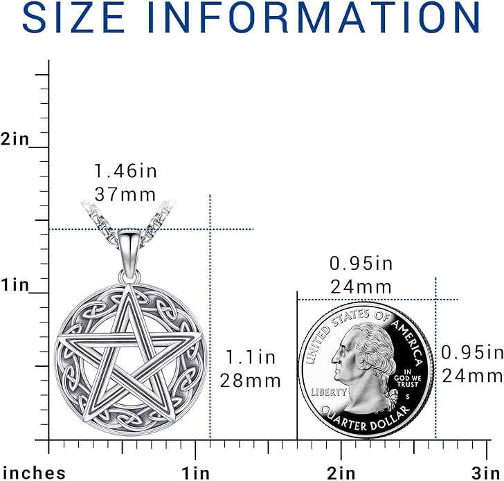 Witchy Jewelry for Women Men Nudo De Bruja Plata 925 Original Witches Knot Necklace Tetragrammaton Hecate Necklace Lilith Necklace Pentagram Necklace Cat Necklace Triple Moon Goddess Pendant Necklace