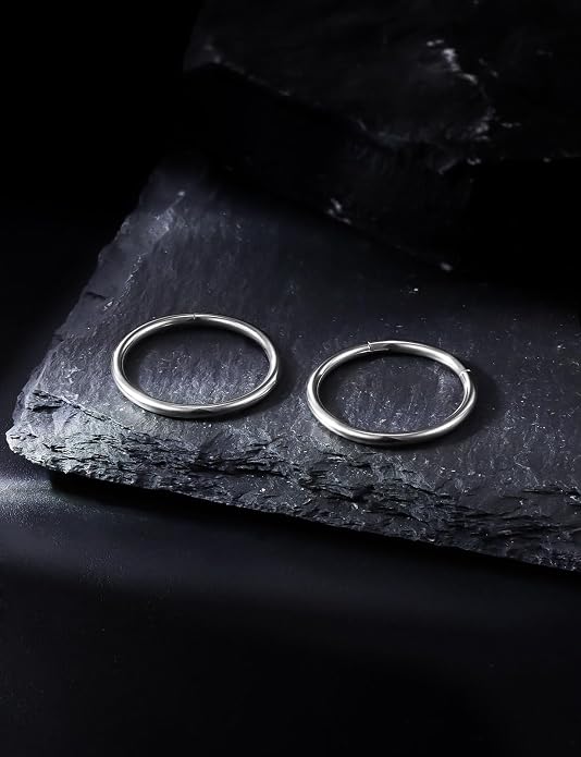 20G 18G 16G 14G 12G 10G 8G 6G 4G 2G Nose Rings Hoops Astm F136 Titanium Clicker Septum Lip Ring Tragus Helix Daith Rook Conch Snug Cartilage Lobe Earrings Hoop Piercing Jewelry For Women Men