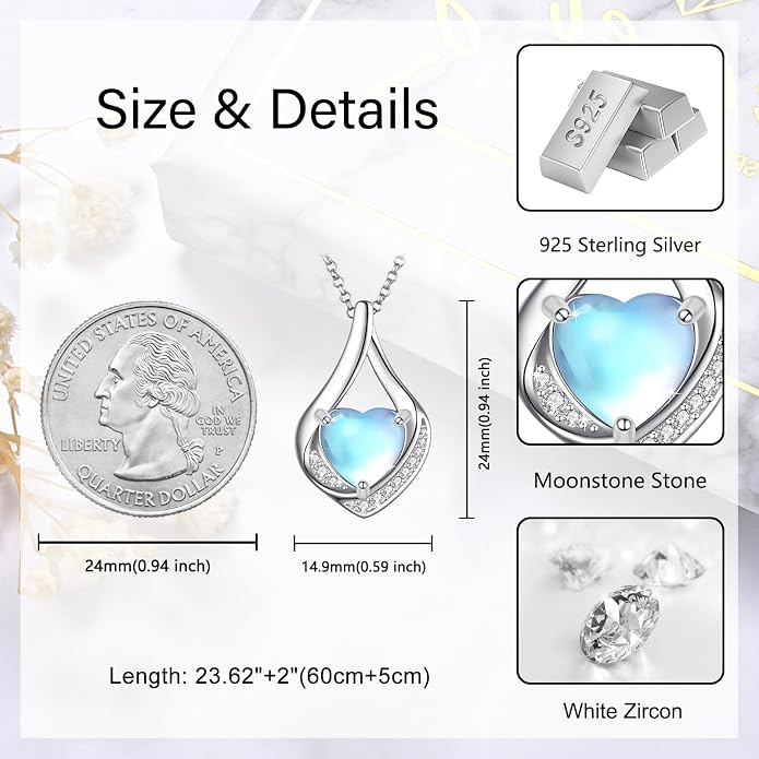 Cremation Jewelry 925 Sterling Silver Teardrop Urn Necklace for Ashes Heart Shape Memorial Keepsake Pendant for Human Ashes for Women Gift