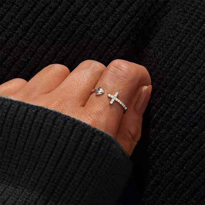 925 Sterling Silver Ring Minimalist Adjustable Rings Band Handmade Rings for Women Girls