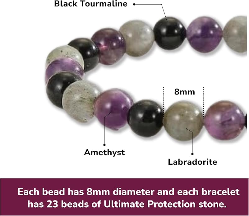 Crystal Vibe - Healing Crystal Bracelet for Women & Men | Natural Gemstone Bead Bracelet | Adjustable Handmade Energy Stone Bracelet | Bracelet for Meditation, Yoga & Daily Wear | Multiple Types