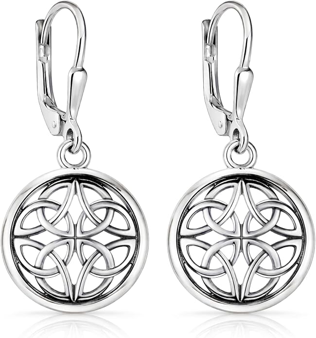 Charmsy 925 Sterling Silver Filigree Earrings for Women | Lightweight Diamond-Cut Openwork Leverback Dangle Earrings | Romantic Jewelry Gifts for Women