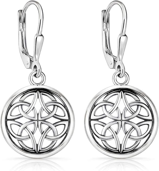 Charmsy 925 Sterling Silver Filigree Earrings for Women | Lightweight Diamond-Cut Openwork Leverback Dangle Earrings | Romantic Jewelry Gifts for Women