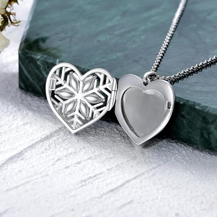 Dorunmo Personalized Locket Necklace 925 Sterling Silver that Holds Pictures Butterfly Birthstone Photo Heart Locket Custom Jewelry Congratulations New Beginnings New Job Gifts for Women