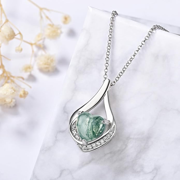 Cremation Jewelry 925 Sterling Silver Teardrop Urn Necklace for Ashes Heart Shape Memorial Keepsake Pendant for Human Ashes for Women Gift