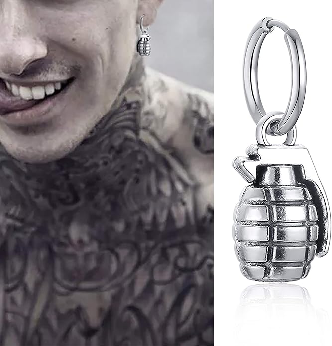 VNOX Unisex Vinatge Stainless Clip On Earrings Non Piercing Feather Charm Dangle Hinged Stud Earrings for Men Women Teen
