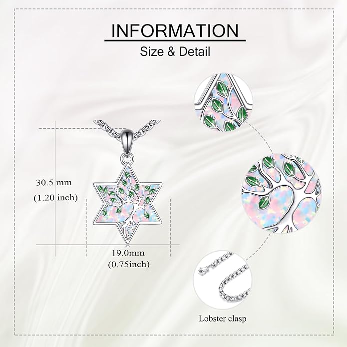 ONEFINITY Tree of Life Necklace 925 Sterling Silver Abalone Shell Celtic Knot Pendant Necklace for Women Jewelry
