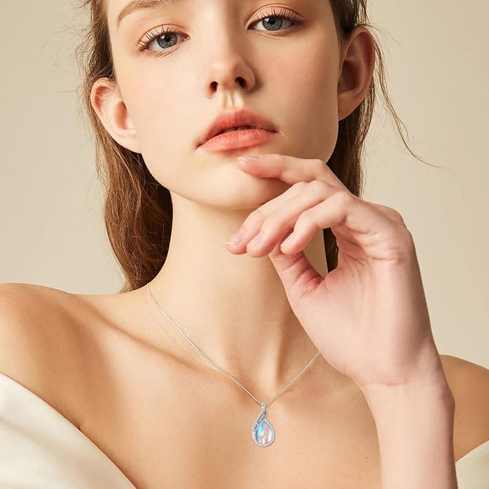 PROESS S925 Sterling Silver Daughter Heart Pendant Necklace from Dad Mom I Love You Forever Jewelry