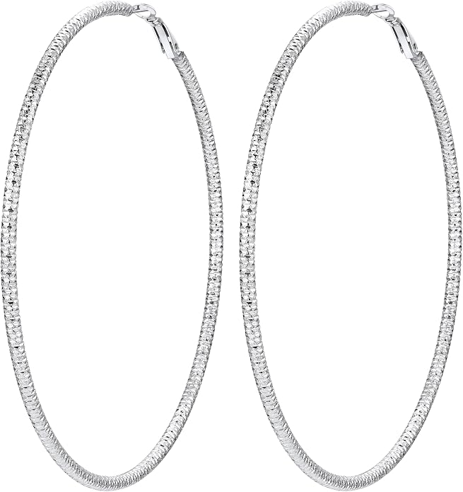 PROSTEEL 30/40/60/80/100mm Chunky Hoop Earrings For Women Gold Plated/Black Stainless Steel Hoops Earrings Statement Jewelry