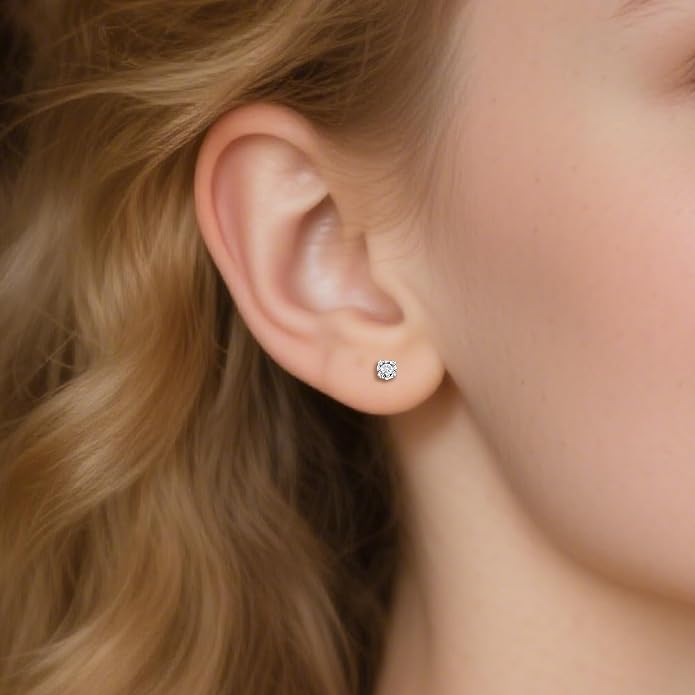 Ruifan Titanium Flat Back Lip Rings Threadless Push in Earrings Studs Nose Rings 20G 18G 16G Mix Colors CZ Tragus Cartilage Lobe Rook Helix Conch Labret Medusa Nostril Piercing Jewelry for Women Men