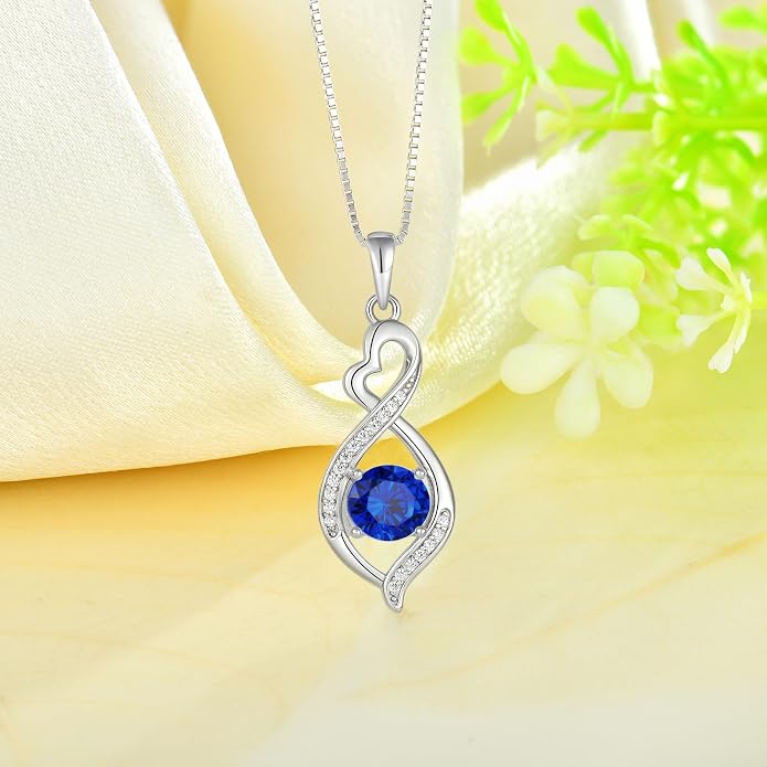 Infinity Necklace 925 Sterling Silver Necklace For Women Jewelry Valentines Day Christmas