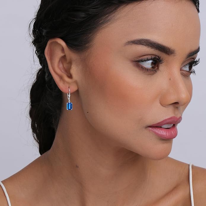 LeCalla 925 Sterling Silver Leverback Drop Earrings Lightweight Bohemia Teardrop Drop Dangle Earring for Women
