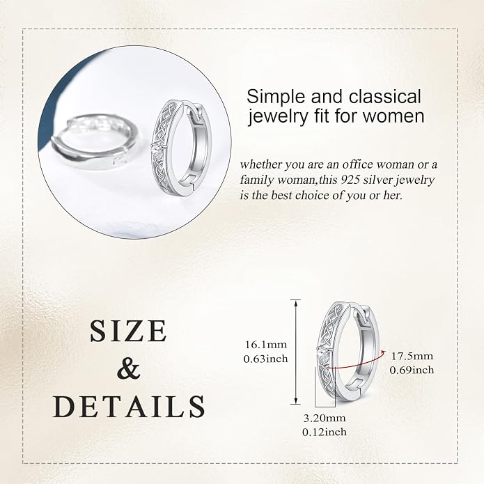 Sterling Silver Hoop Earrings Small Hoop Sun/Leaf/Triangle Huggie Earrings for Women Hypoallergenic