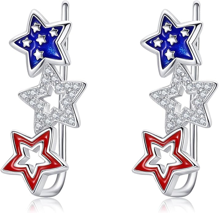 Ear Climbers Earrings for Women Sterling Silver Vintage Ear Crawler Earrings Jewelry Gifts for Women