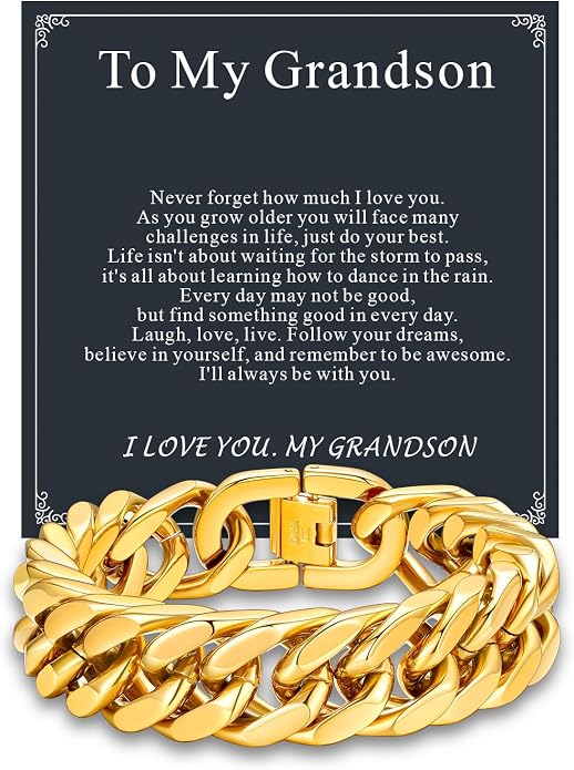 Supcare Unique Anniversary Birthday Valentines Fathers Day Stainless Steel Cuban Link Bracelets for Men Him, To My Man Dad Husband Love Always Remember Wrist Chain Bracelet Jewelry Gifts