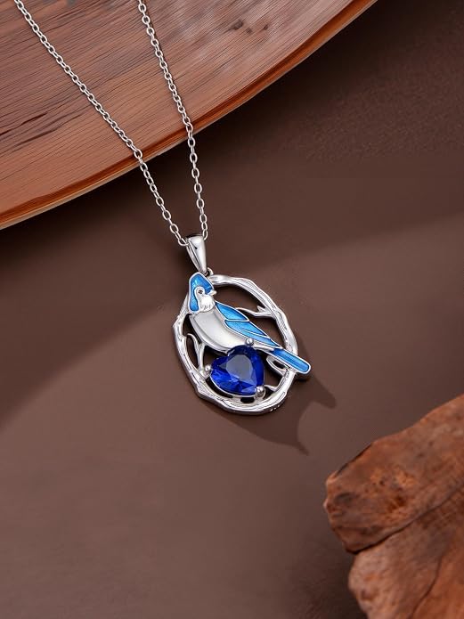 Midari Ocean Necklace 925 Sterling Silver Flamingo Mama Bear Dolphin Penguin Sea Turtle Axolotl Desert Cactus Nautical Rudder Tropical Palm Compass Wave Pendant Boho Jewelry Gifts for Women Men