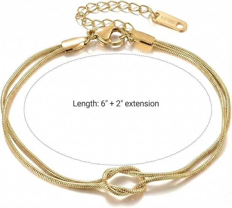 Gold Bracelets for Women 18K Gold Plated Adjustable Snake Chain Slider Bracelet Dainty Boho Jewelry Gifts for Mom Wife Friend