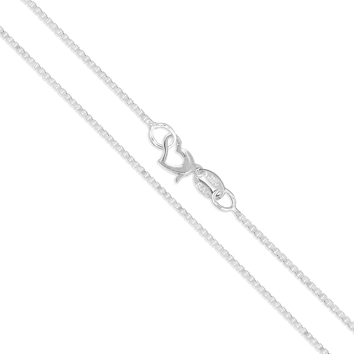 CHOOSE YOUR CLASP Sterling Silver 1mm Box Chain Necklace