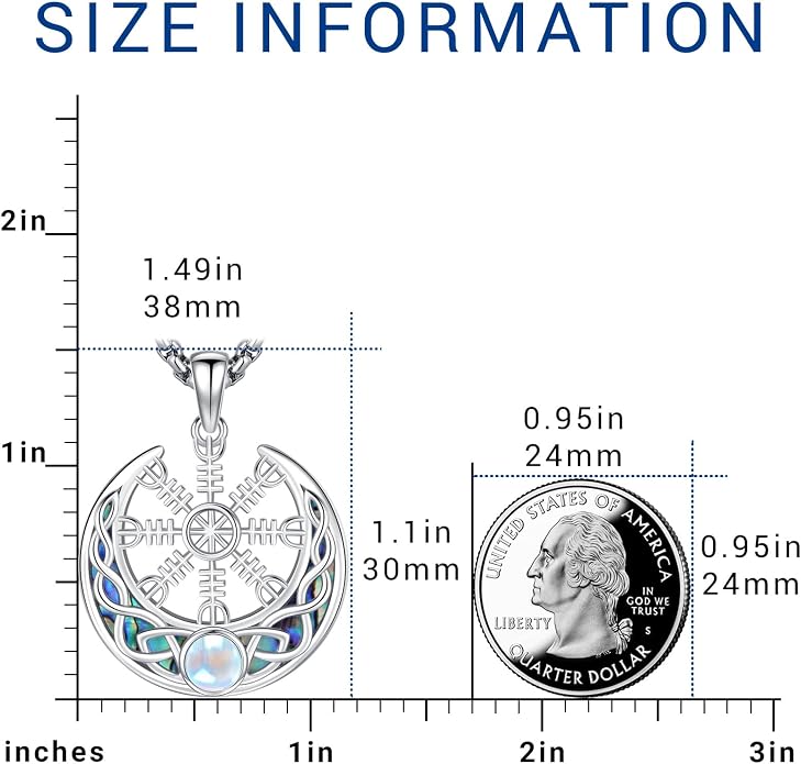 Eusense Viking Jewelry for Men Women Sterling Silver 925 Mjolnir Thors Hammer Pendant Celtic Cross Necklace Wolf Odin Raven Freya Goddess Norse Pagan Compass Vegvisir Yggdrasil Nordic Viking Necklaces Gifts