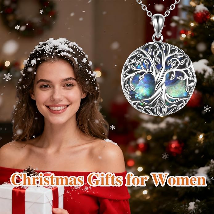 WINNICACA Tree of Life Gifts for Women 925 Sterling Silver Tree of Life Celtic Pendant Necklace Family Irish Jewelry Gifts for Women Wife Girlfriend Anniversary Birthday Gift