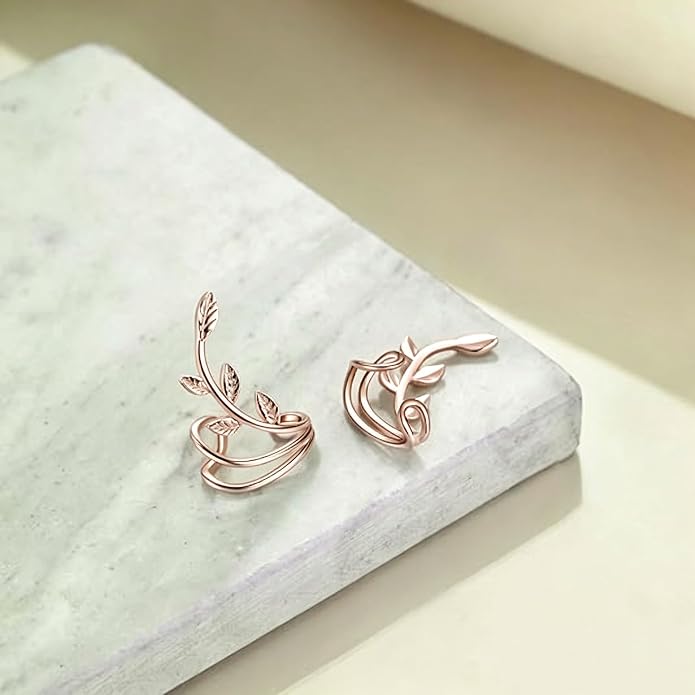 POPLYKE 925 Sterling Silver Ear Cuff Earrings for Women Climber Earrings No Piercing Jewelry Gift for Women