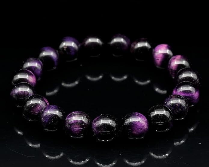 Natural Gemstone Beaded Stretch Bracelet for Men & Women | Handmade 8mm Stone Jewelry | Zodiac Chakra Elastic Bracelet | Meaningful Gift Collection