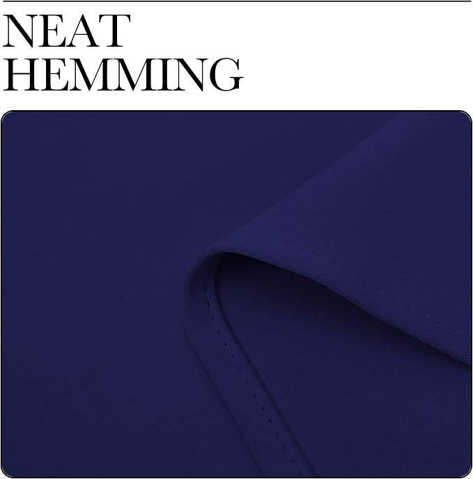 NICETOWN Navy Blue Blackout Curtains 102 inches Length for Living Room, 2 Panels, 55" Wide, Thermal Insulated Long Drapes for Large Window
