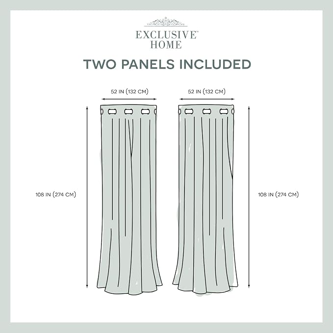 TOWN & COUNTRY LUXE Talia Double Layer Indoor Curtains, Sheer and Room Darkening Blackout, Grommet Top, Energy Efficient, 2-Pack Set, 52"x108", Rose Blush