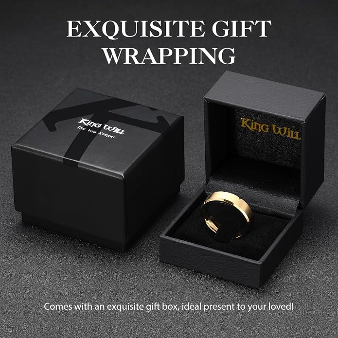 King Will BASIC Men Women 4mm/5mm/6mm/7mm/8mm Titanium Rings Polished Wedding Band Engagement Anniversary Band Comfort Fit