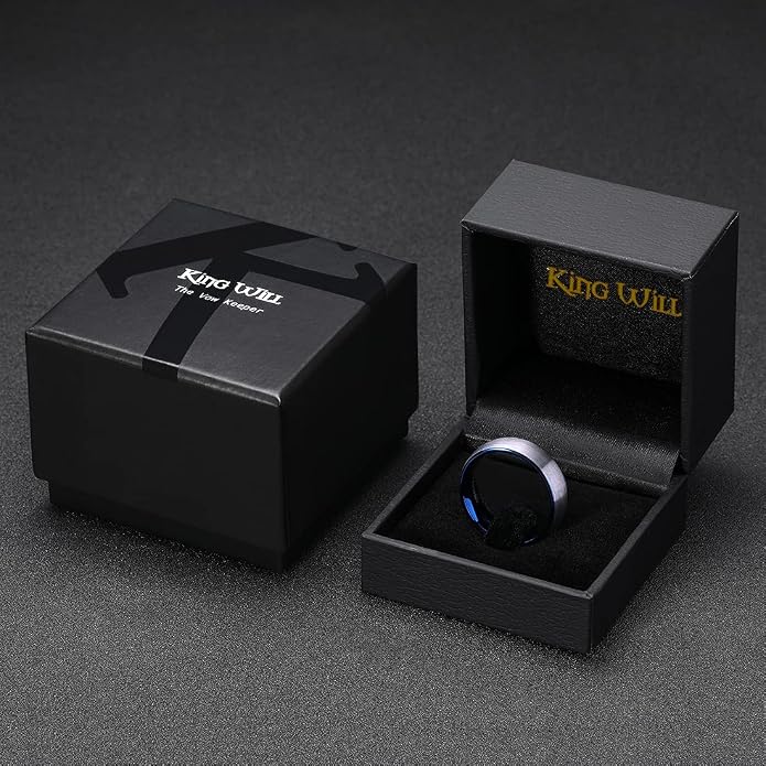 King Will Wedding Band for Men Women, 2/4/6/7/8mm Domed Matte Brushed Tungsten Carbide Rings, Solid/Dual Color Engagement Rings, Comfort Fit